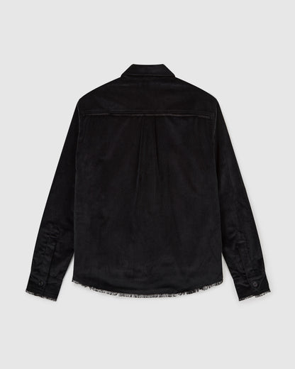 Afeard Stour corduroy overshirt in black
