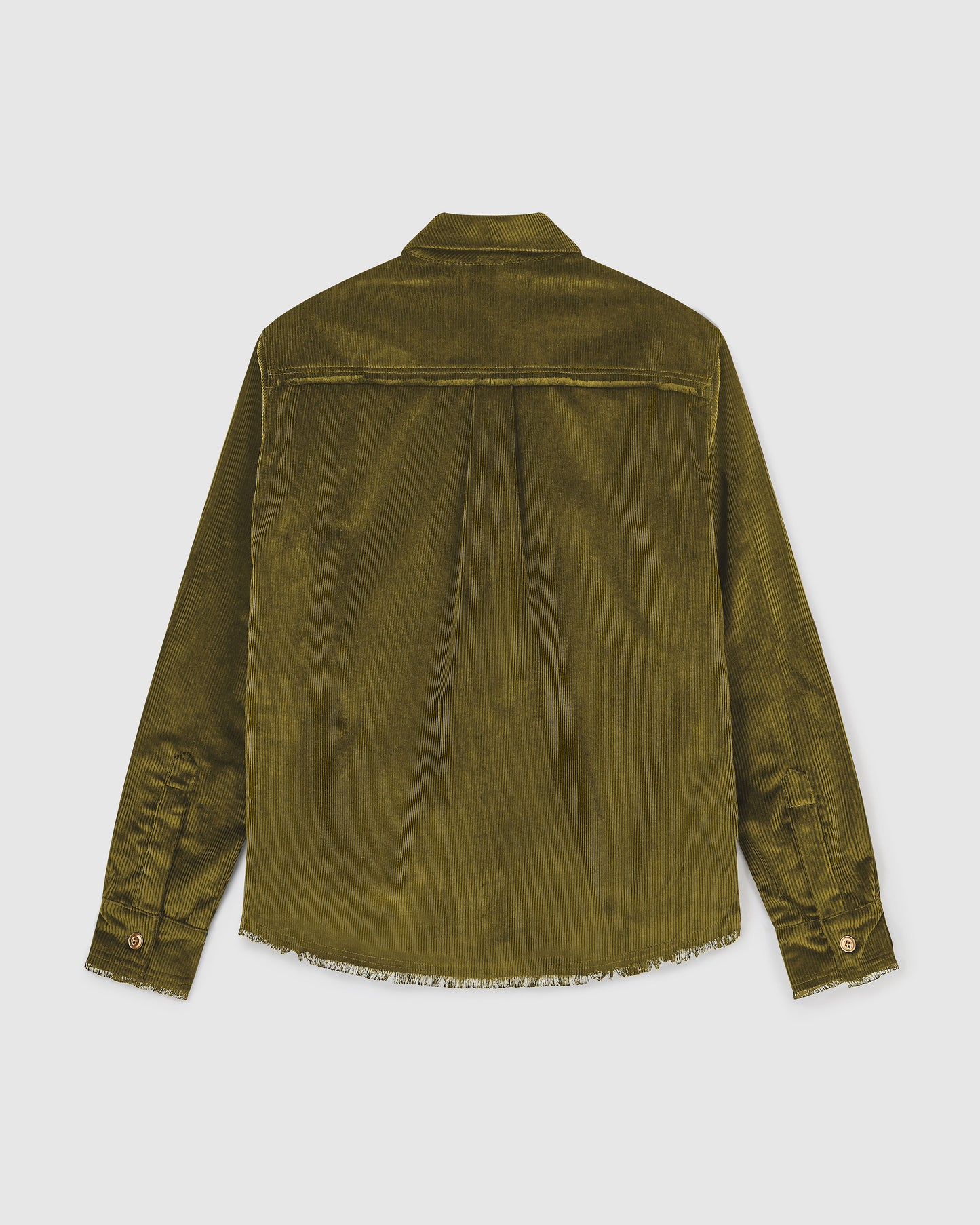 Afeard Stour corduroy overshirt in drab green